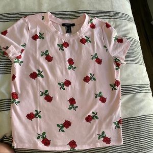 cute pink rose t-shirt